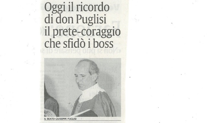 Oggi il ricordo di don Puglisi il prete  coraggio che sfid i boss