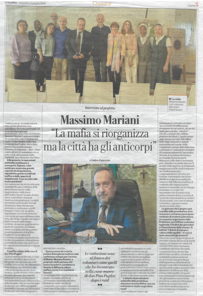 Intervista al prefetto Massimo Mariani La mafia si riorganizza ma la citt ha gli anticorpi