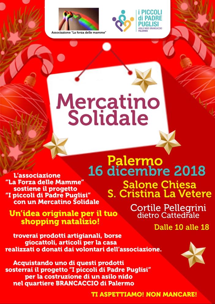 Locandina Mercatino Solidale 2018
