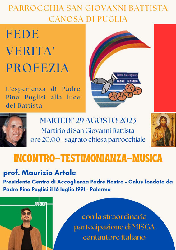 Testimonianza di Maurizio Artale presso la parrocchia San Giovanni Battista - Canosa di Puglia