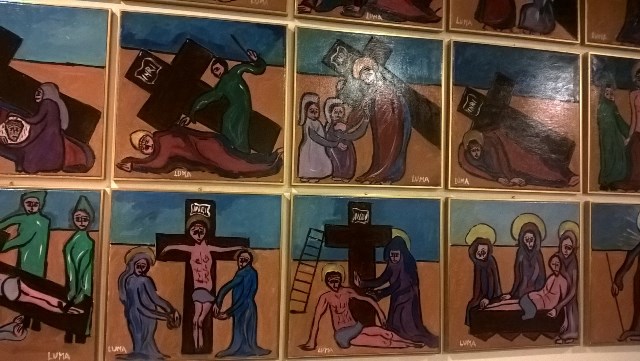 Mauri Lucchese dona i dipinti della Via Crucis alla Parrocchia Ges, Giuseppe e Maria di Palermo