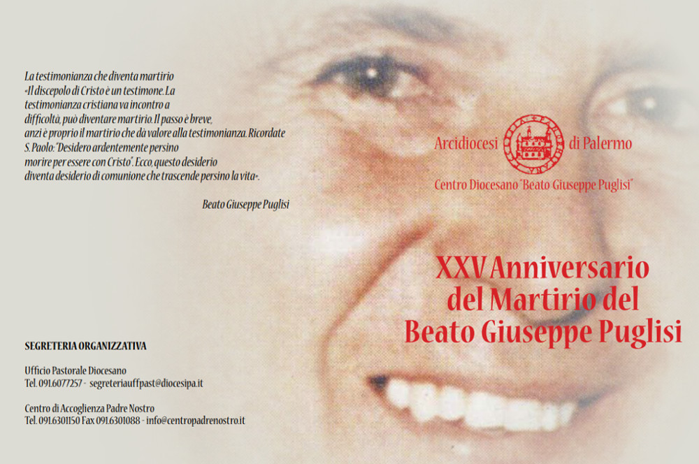 25° Anniversario del martirio del Beato Giuseppe Puglisi