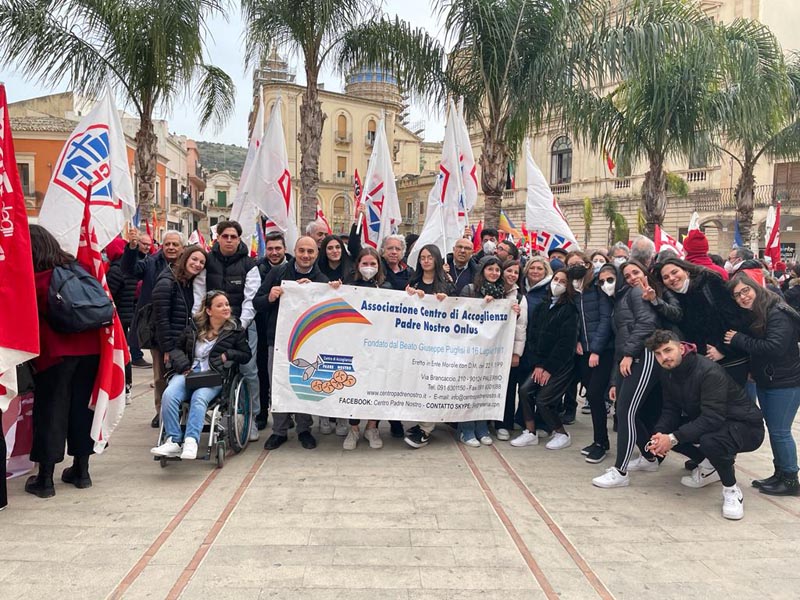 Il Centro di Accoglienza Padre Nostro e le ACLI Provinciali di Palermo partecipano alla Marcia della Pace a Comiso