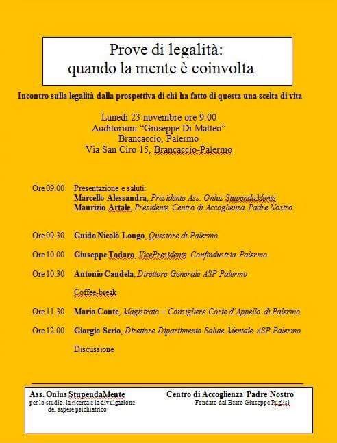 Incontro 'Prove di Legalit�: quando la mente � coinvolta'